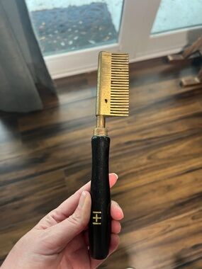 Brass Comb with Black Handle